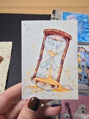 Hourglass Mini Art ⌛😨 Fear of Time Passing Print (Signed)